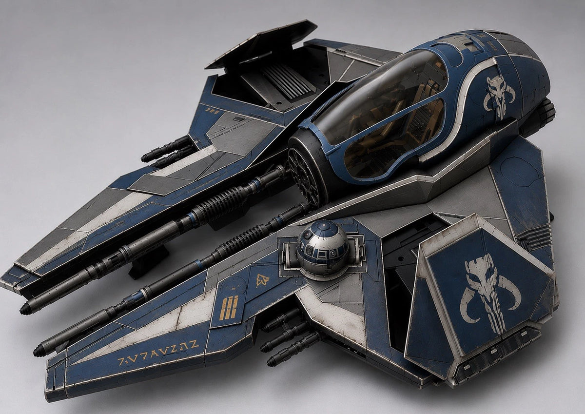 Mandalorian Starfighter Commission Star Wars Andor Vintage Sith Kenner Custom