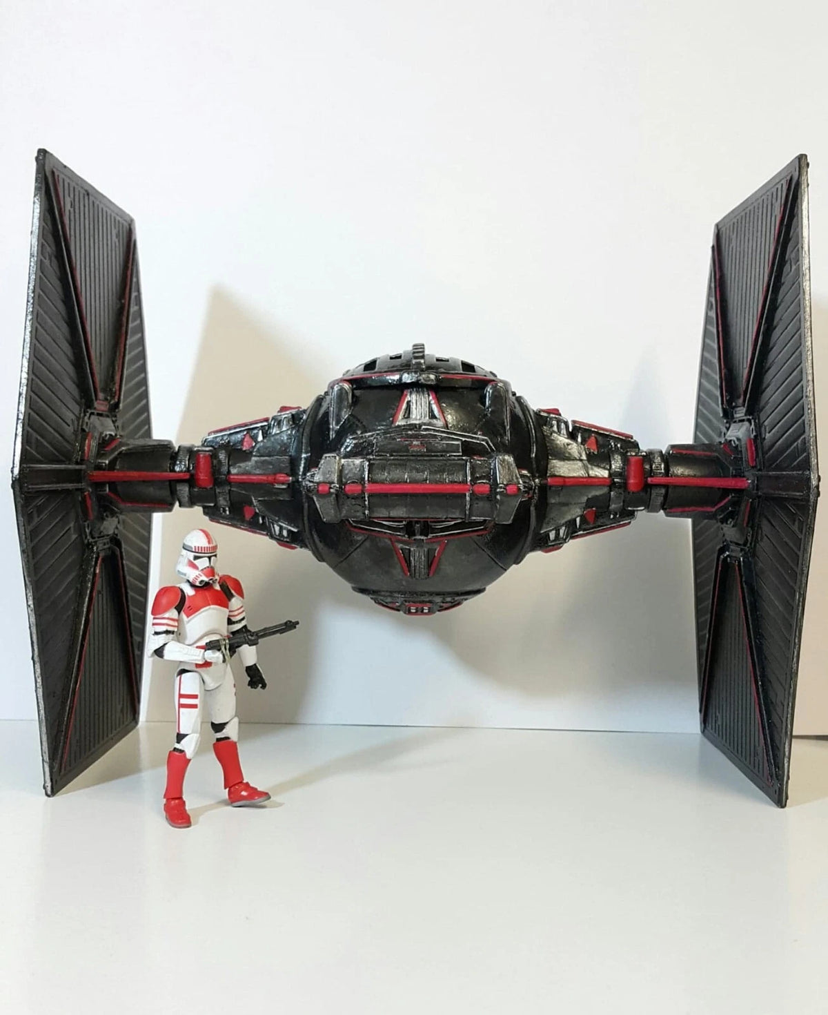 STAR WARS Obsidian Fang Tie Fighter Interceptor | Hand Painted Sith Starfighter - view 11