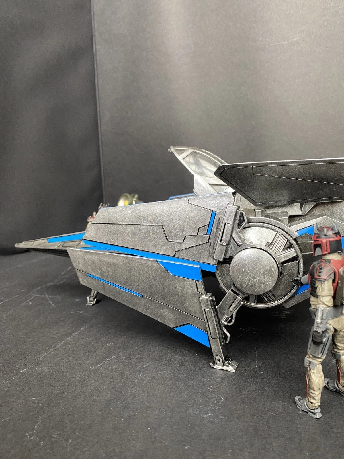Star Wars V-Wing Interceptor — Blue Sith Maul Shadow Lord refit collectible