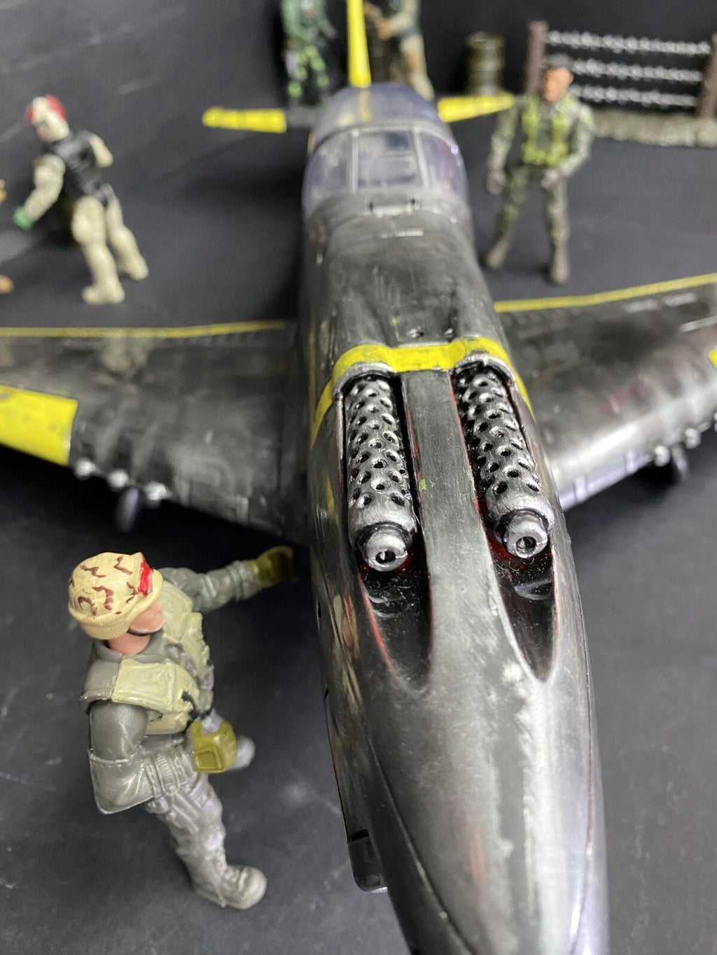 GI JOE COBRA Developmental Night Viper VX-9 Jet Fighter 1:18 handpainted Custom