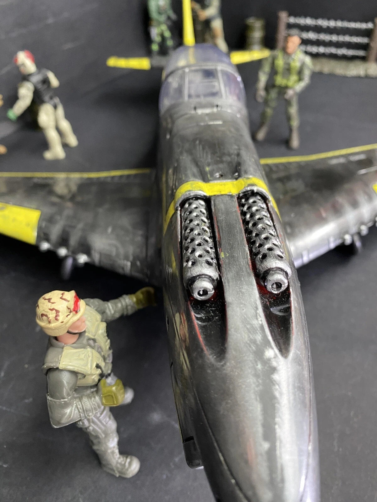 GI JOE COBRA Developmental Night Viper VX-9 Jet Fighter 1:18 handpainted Custom
