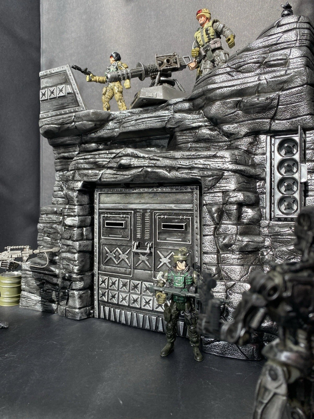 GI JOE COBRA DEVELOPMENTAL TERROR DOME Diorama 1:18 Snake Destro Vintage Custom