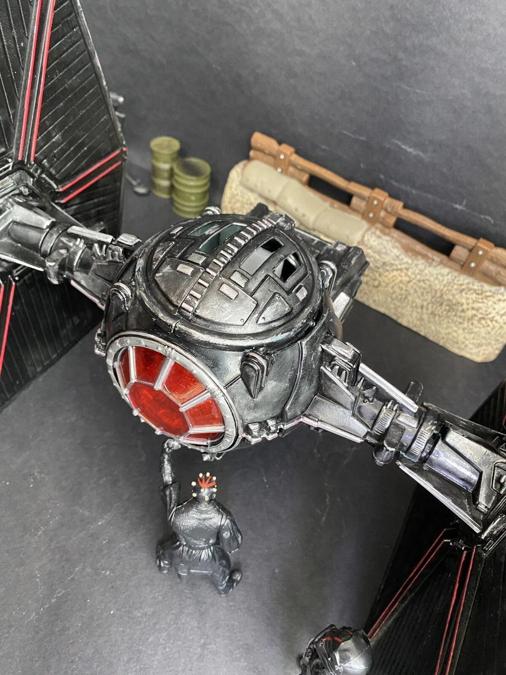 Star Wars Crimson Talon TIE Hunter | Custom Hand-Painted Imperial Tie  Fighter - view 15