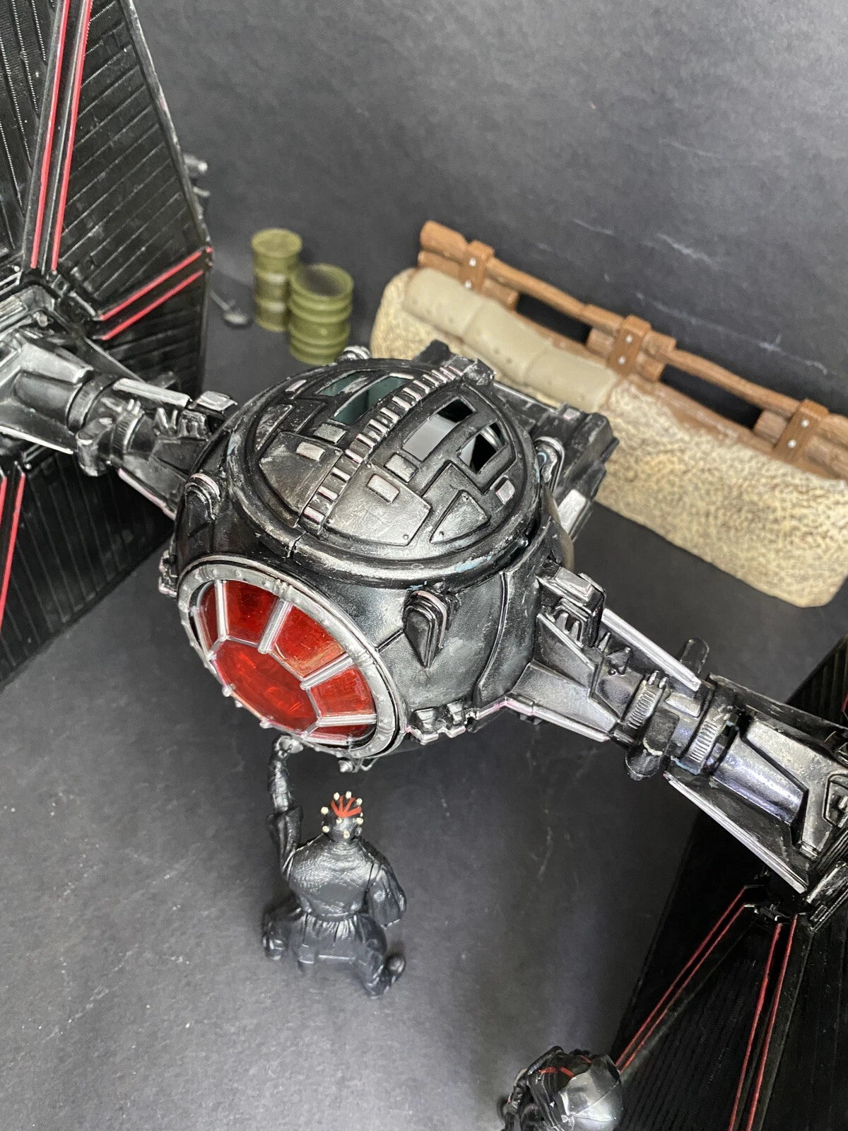 Star Wars Crimson Talon TIE Hunter | Custom Hand-Painted Imperial Tie  Fighter - view 15