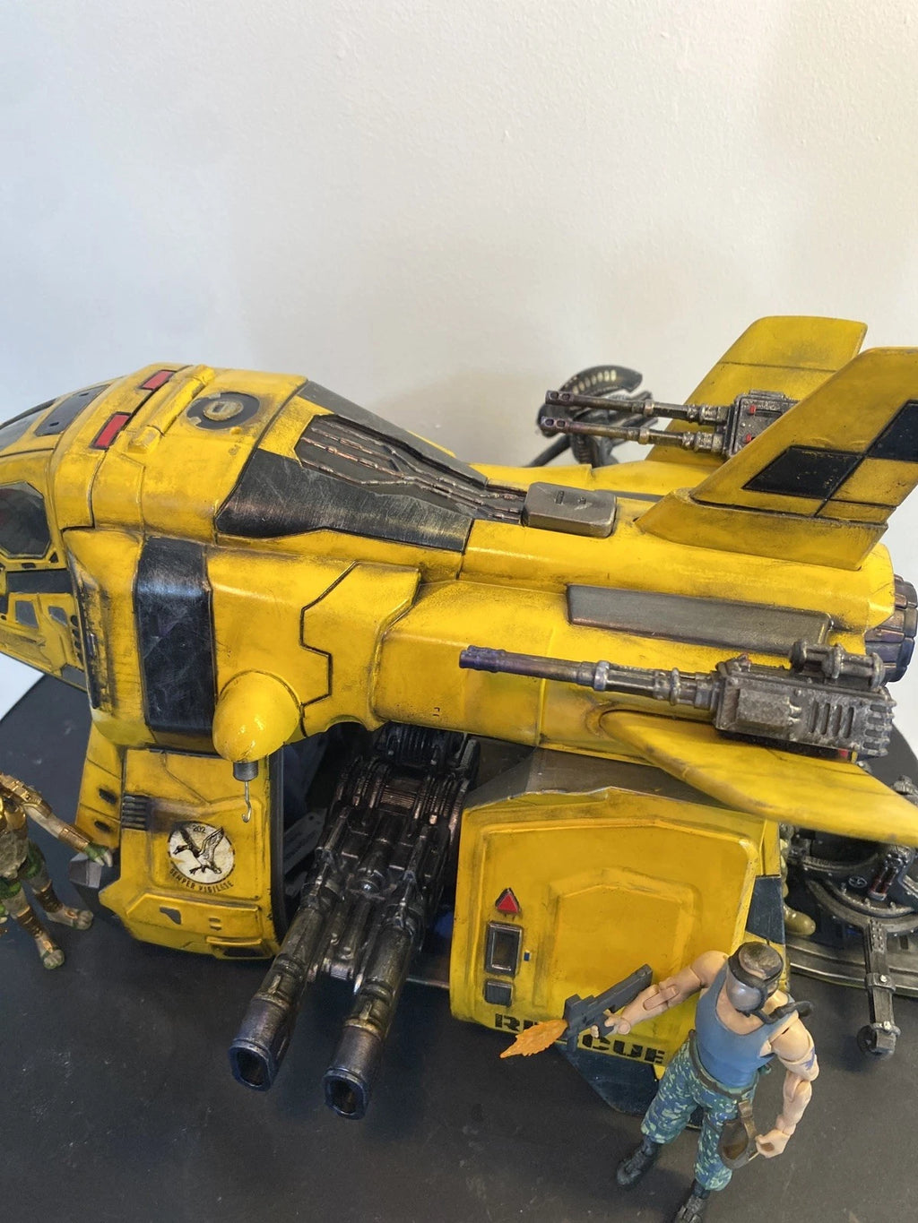 STAR WARS CUSTOM DROPSHIP GUNSHIP SHUTTLE REBEL 3.75 1:18 VINTAGE KENNER VEHICLE