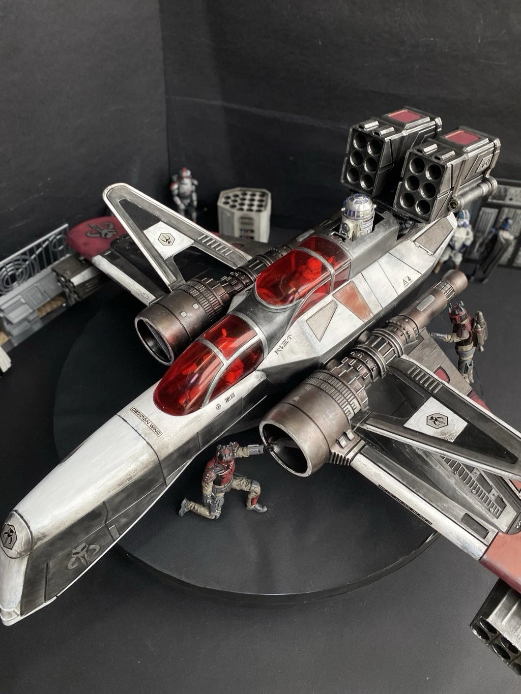 “Red Wraith” Mandalorian ARC 170 Starfighter Star Wars Andor Republic Vintage