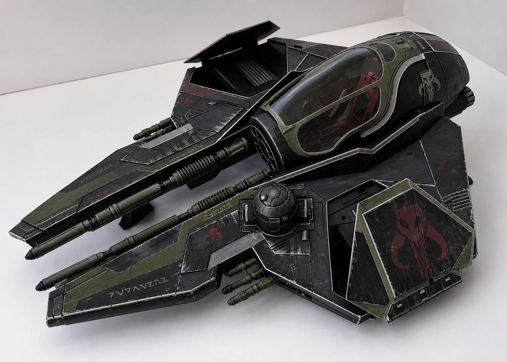 Mandalorian Starfighter Commission Star Wars Andor Vintage Sith Kenner Custom