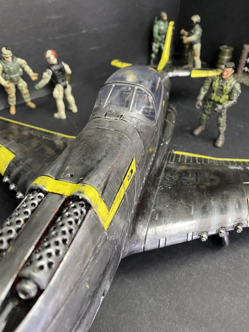 GI JOE COBRA Developmental Night Viper VX-9 Jet Fighter 1:18 handpainted Custom