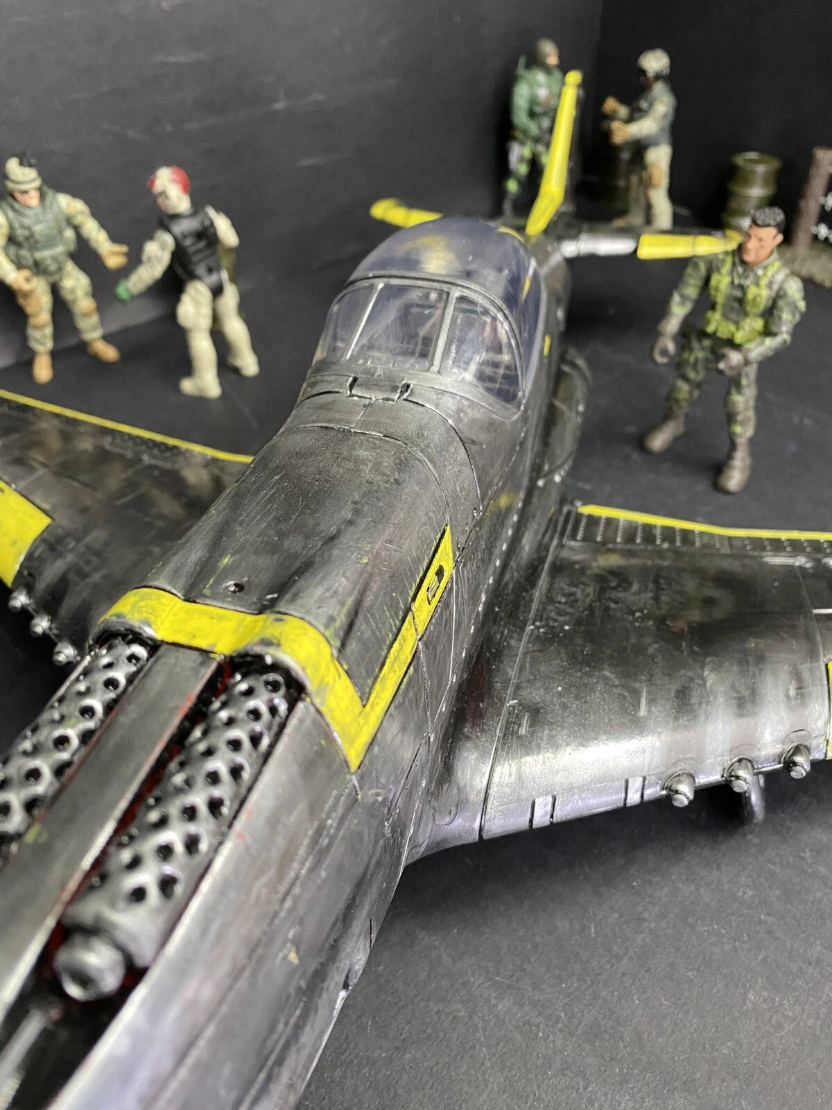 GI JOE COBRA Developmental Night Viper VX-9 Jet Fighter 1:18 handpainted Custom