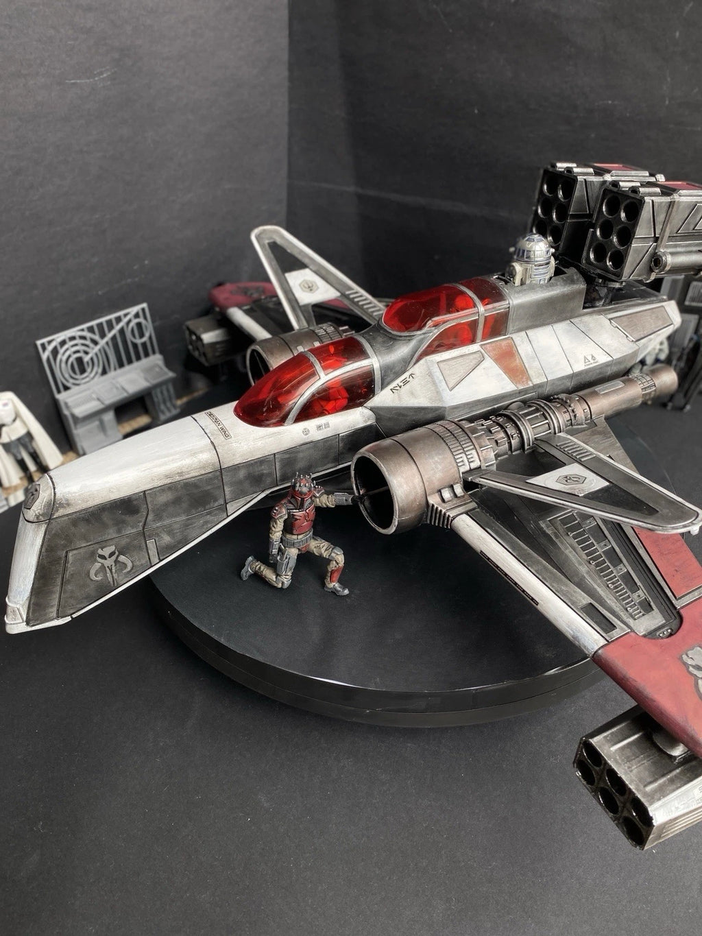 “Red Wraith” Mandalorian ARC 170 Starfighter Star Wars Andor Republic Vintage