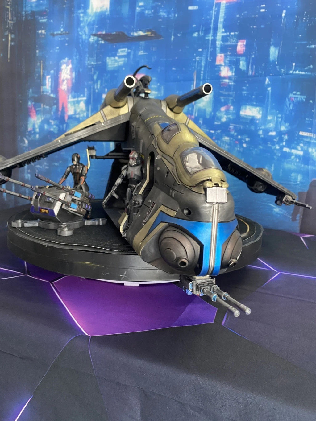 GI Joe Cobra Gunship Aircraft Diorama Cobra Commander Destro vintage Custom