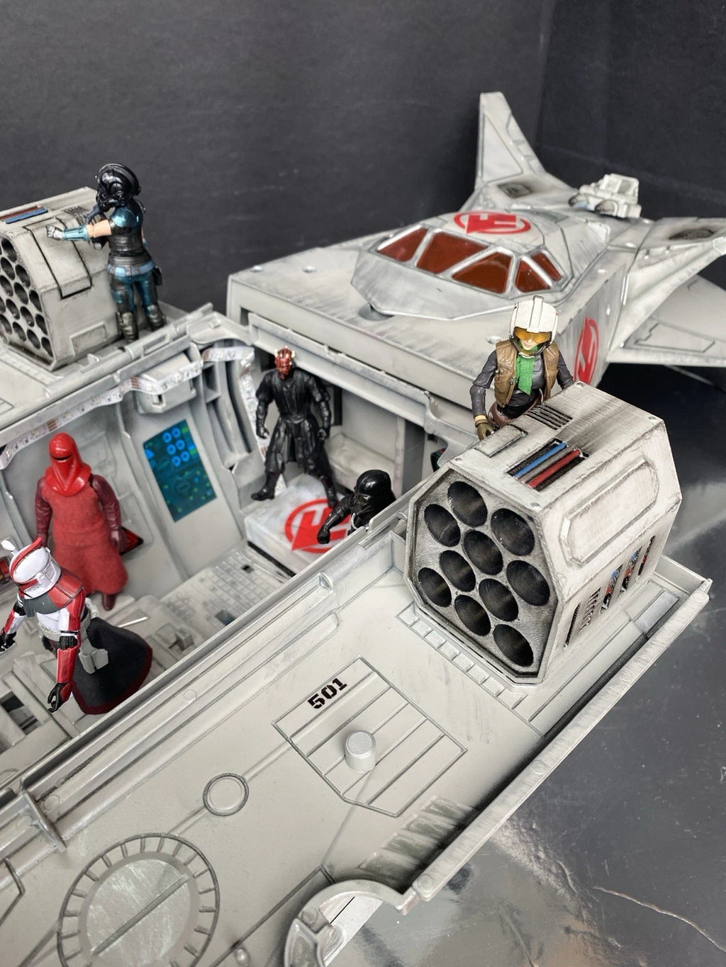Dark Sentinel 501st Gunship Star Wars Andor Clone Wars Kenner Collectible