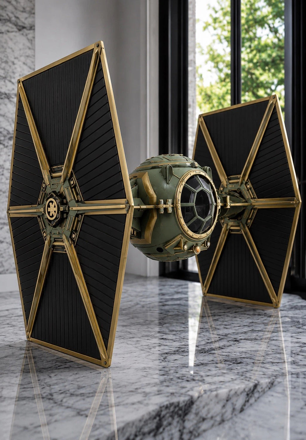 Mandalorian TIE Fighter Commission Star Wars Andor Vintage Sith Kenner Custom