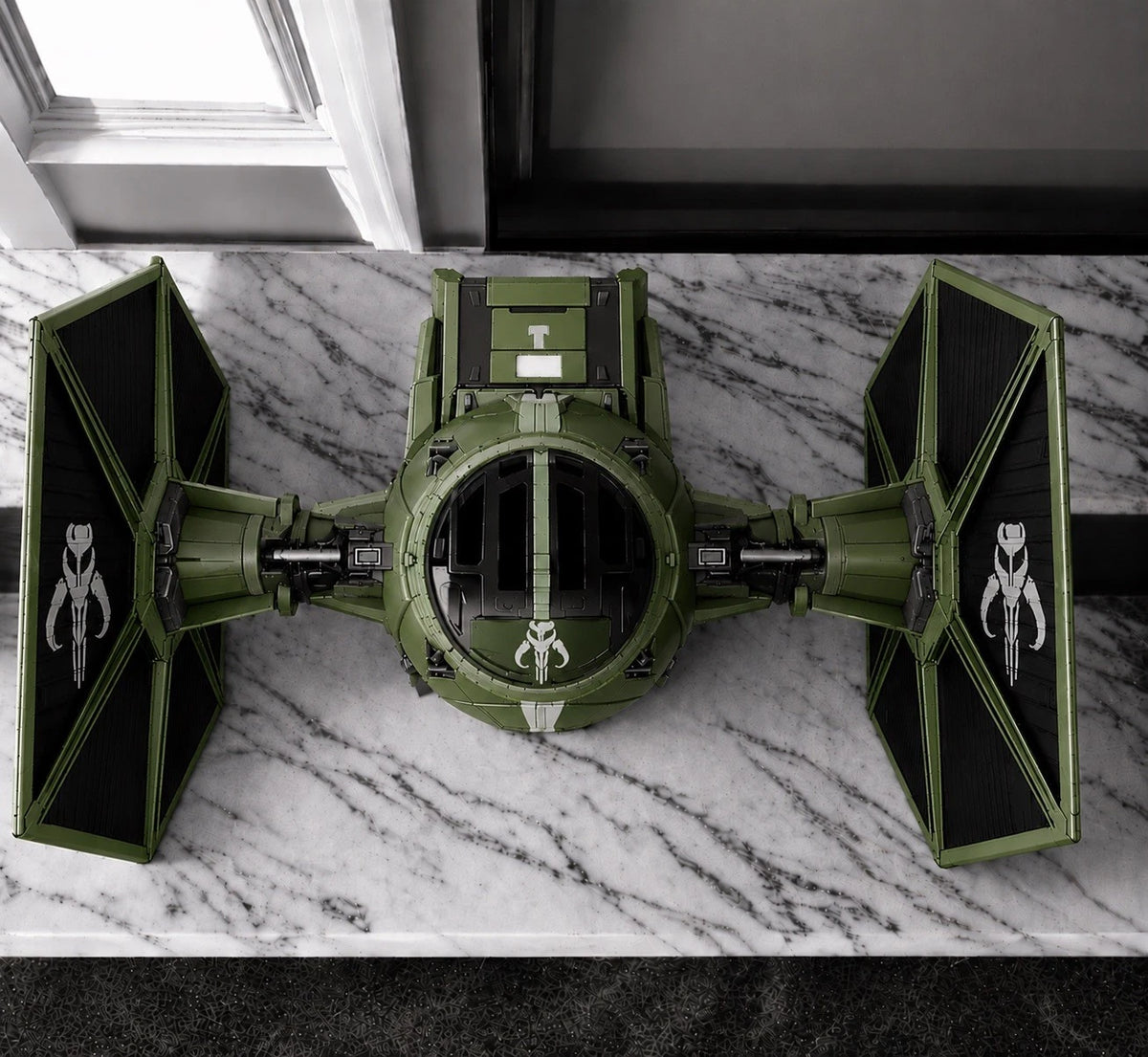 Mandalorian TIE Fighter Commission Star Wars Andor Vintage Sith Kenner Custom