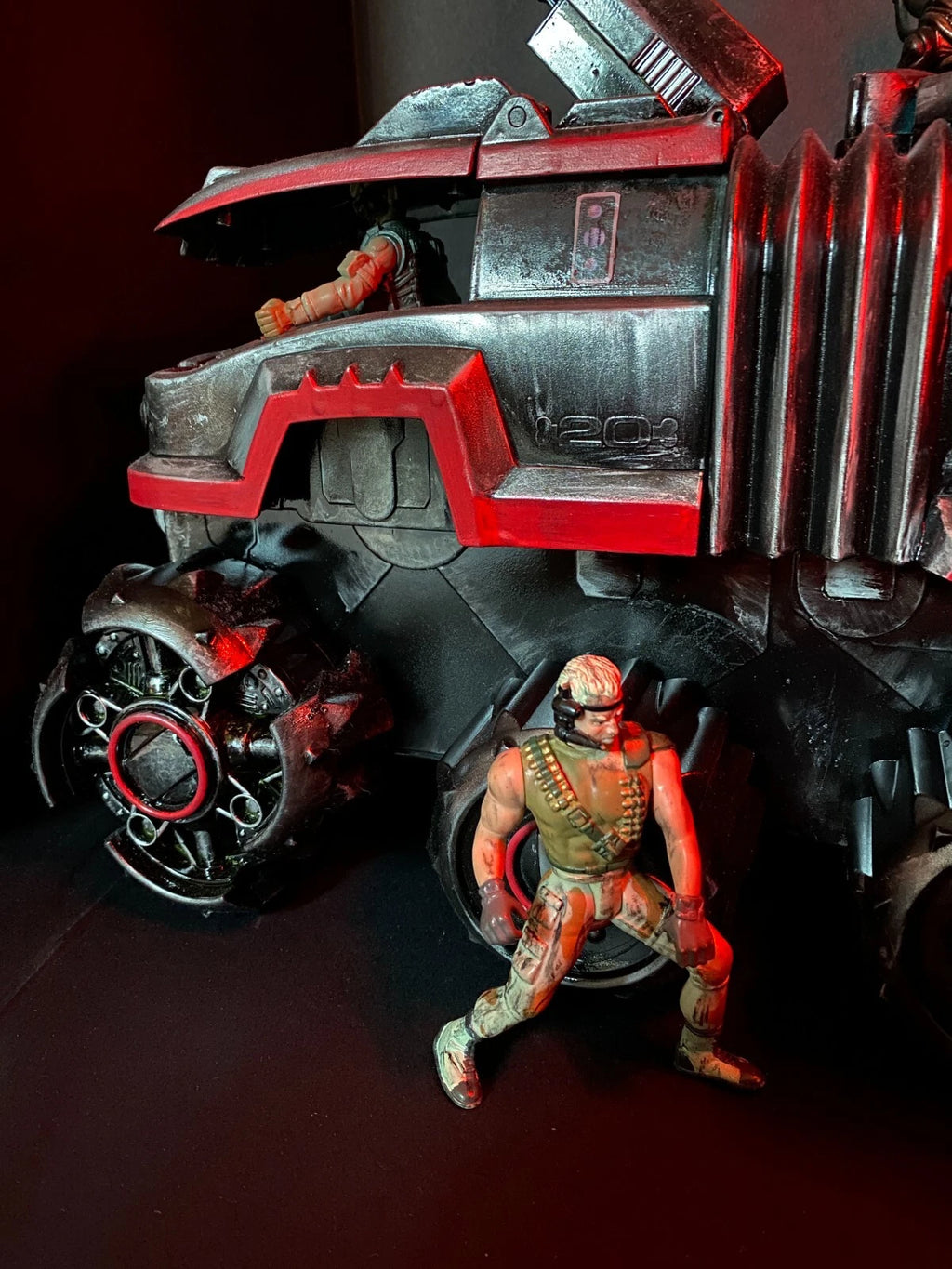 Redline Warden Resident Evil Biohazard Response Gun Truck Custom Diorama Vehicle