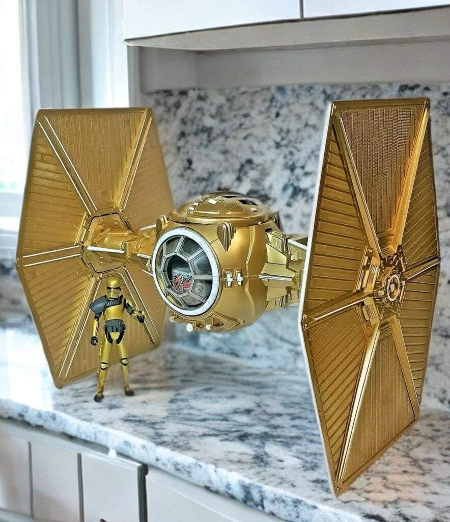 Aurek-Class “Gilded Fang” TIE Fighter | Custom Imperial Starfighter Hand-Painted