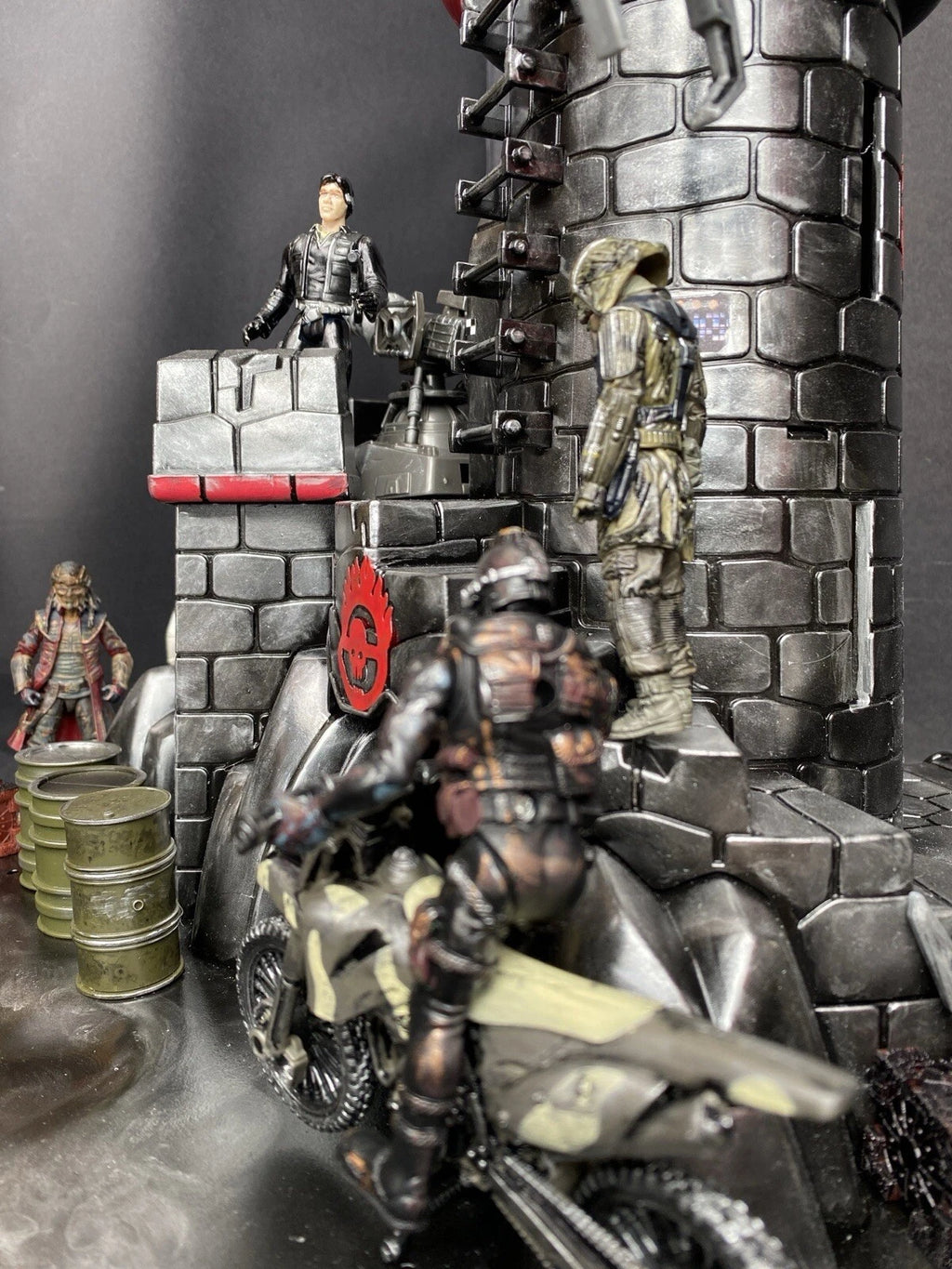 GI JOE COBRA Blackspire Outpost Fortress Diorama 1:18 3.75 Inch Vintage Custom