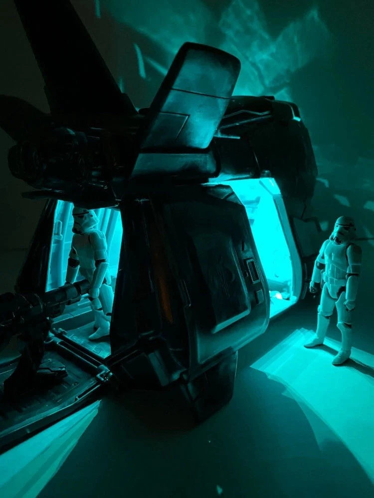 Star Wars DUSTWING K-71 Desert Rebel Shuttle — Custom Gunship w/ LED Light Kit