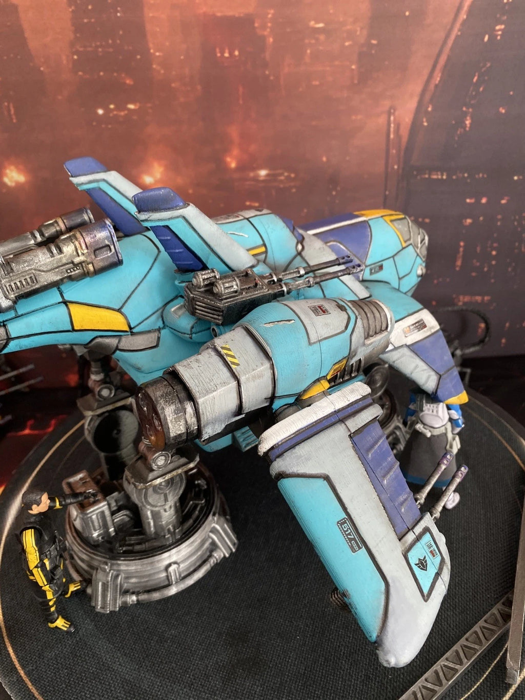 Tyrell Sector Interceptor K-410 | Custom Blade Runner Gunship vintage Diorama