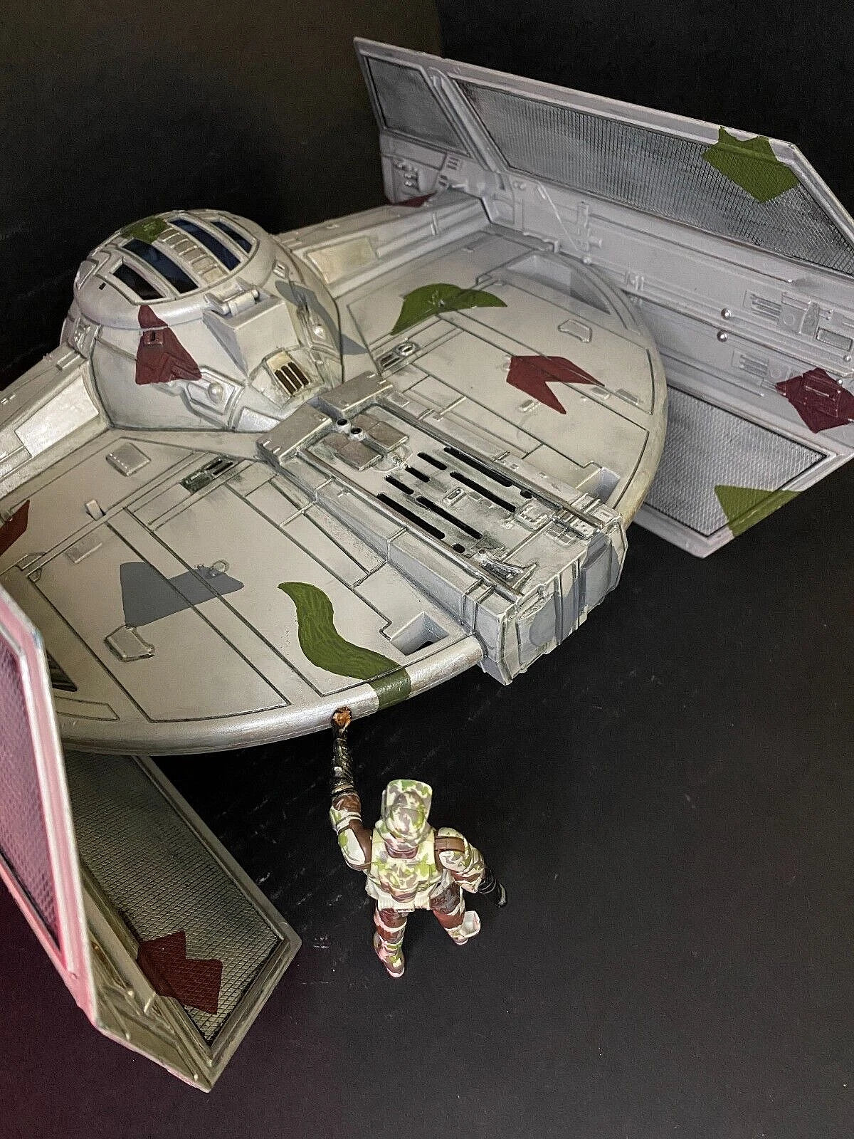 Star Wars Jungle Recon Tie Fighter Interceptor Sith Empire Vintage Kenner Custom - view 15