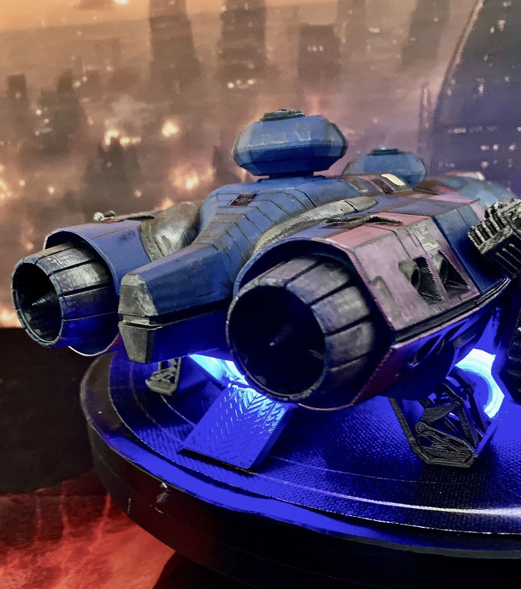 GI JOE COBRA Night Viper Pursuit Barge Gunship LED Vehicle Vintage Kenner custom