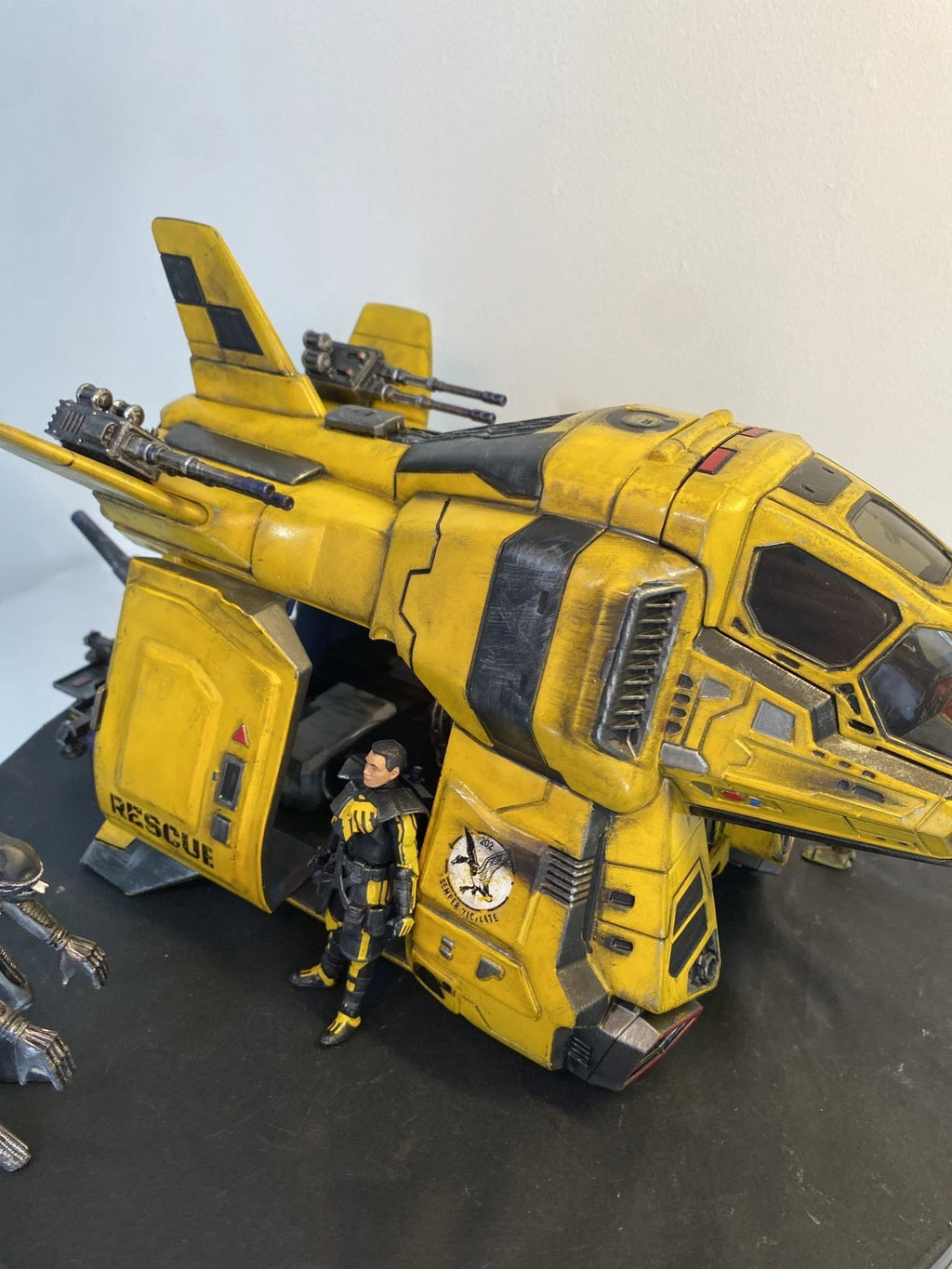 STAR WARS CUSTOM DROPSHIP GUNSHIP SHUTTLE REBEL 3.75 1:18 VINTAGE KENNER VEHICLE