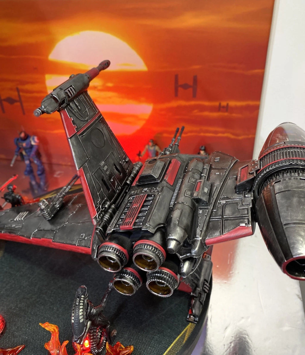 Sable Lancer — Custom Star Wars B-Wing Fighter Vintage Kenner Sith Jedi Custom
