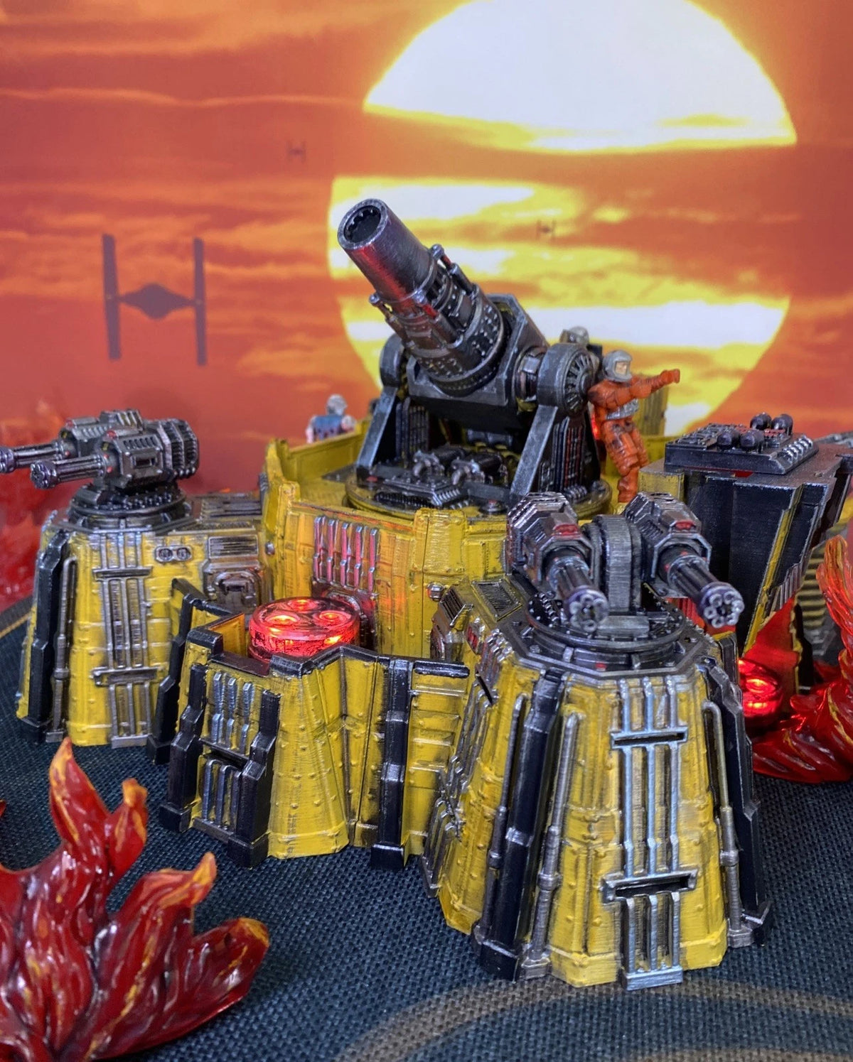 CINDERLINE BATTERY MASK Scale V.E.N.O.M. Siege Emplacement Diorama Hand-Painted