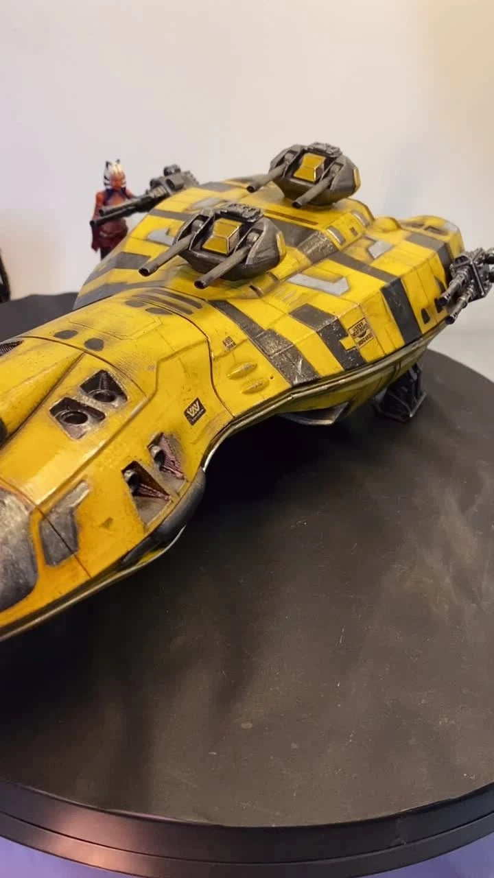 STAR WARS CUSTOM DROPSHIP GUNSHIP SHUTTLE 3.75 1:18 KENNER VINTAGE COLLECTIBLE