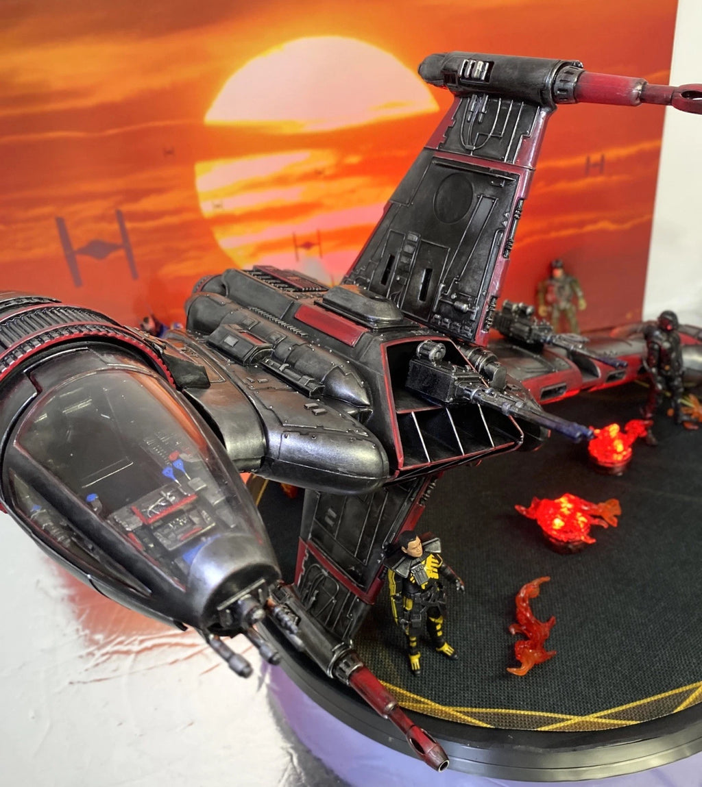Sable Lancer — Custom Star Wars B-Wing Fighter Vintage Kenner Sith Jedi Custom