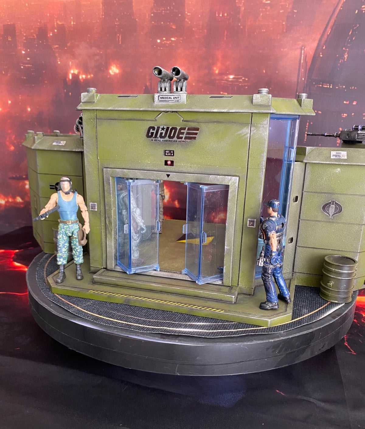 DIORAMA GI JOE CUSTOM COMMISSION COBRA 3.75 1:18 VINTAGE HASBRO COLLECTIBLE