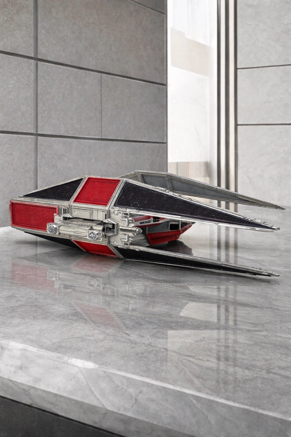 Crimson Hex Interceptor Custom Star Wars TIE Fighter Display Sith Vintage Kenner