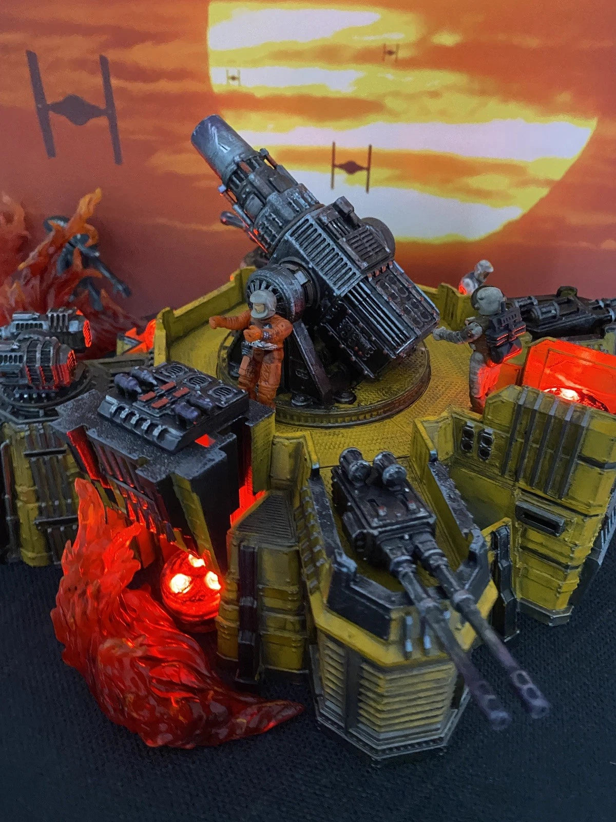 CINDERLINE BATTERY MASK Scale V.E.N.O.M. Siege Emplacement Diorama Hand-Painted