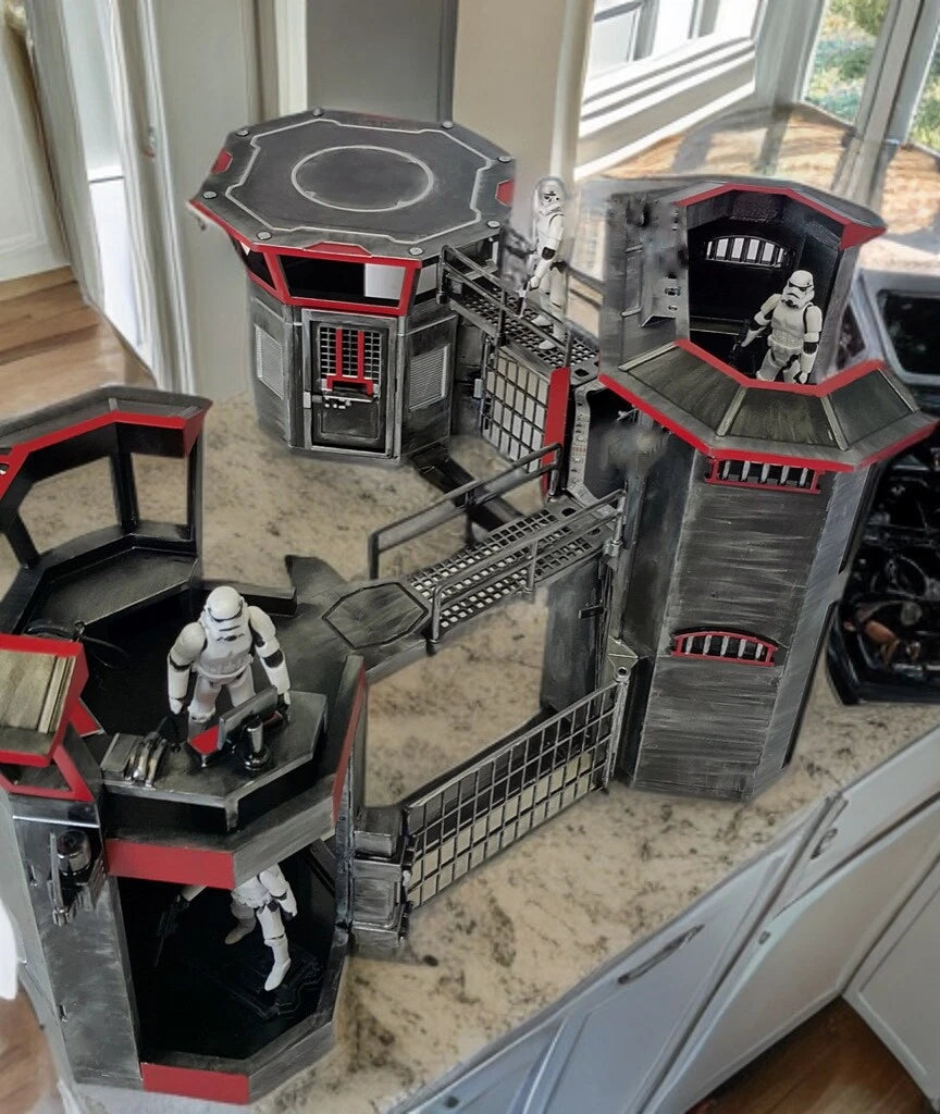 GI JOE COBRA Fortress Diorama Crimson Barricade Detention Outpost Command