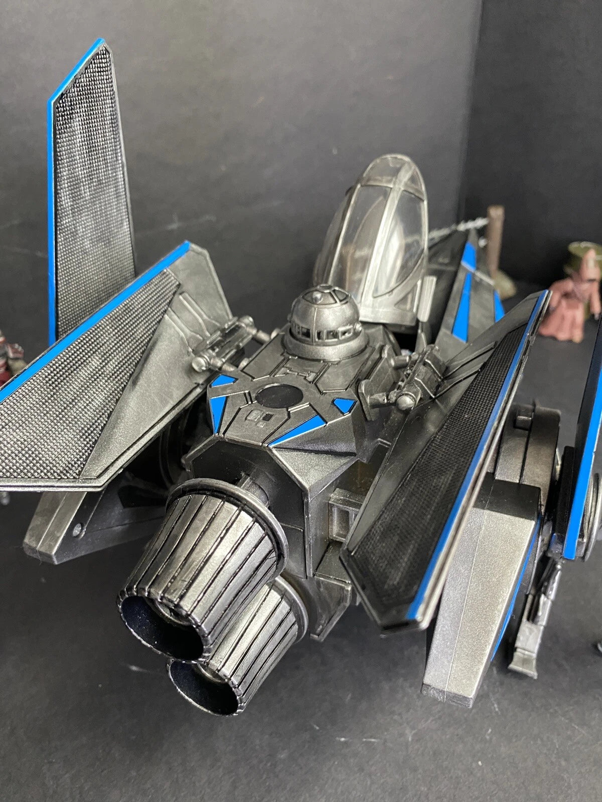 Star Wars V-Wing Interceptor — Blue Sith Maul Shadow Lord refit collectible