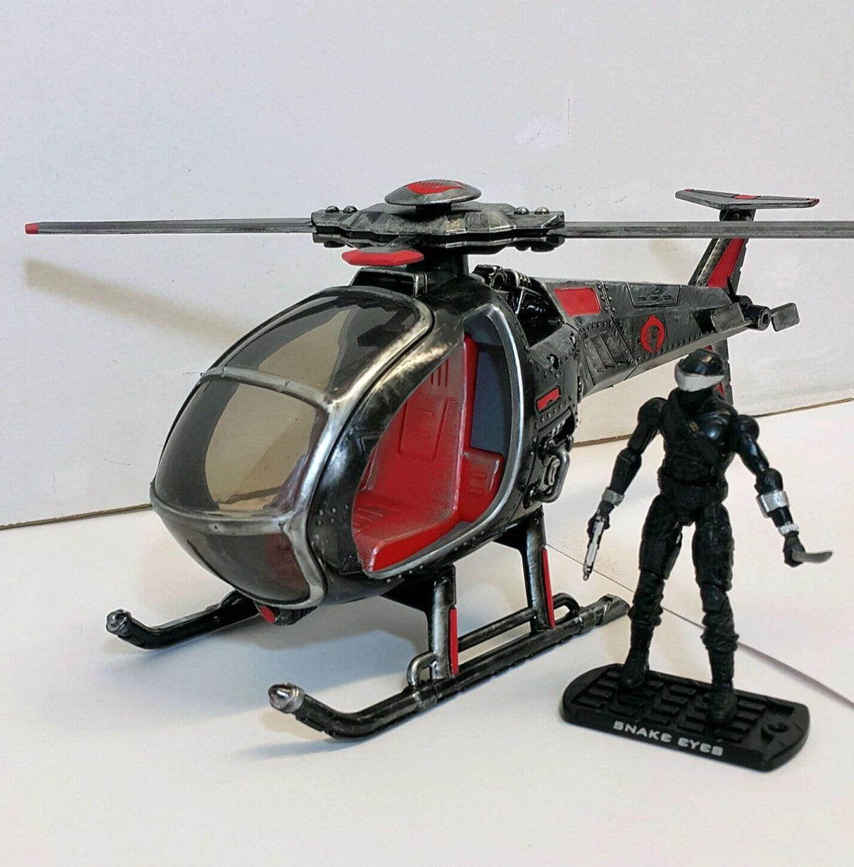 GI JOE COBRA HELICOPTOR DEVELOPMENTAL FANG 1:18 Collectible  Vintage Custom