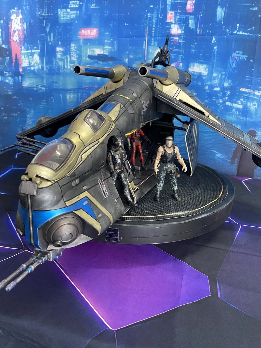 GI Joe Cobra Gunship Aircraft Diorama Cobra Commander Destro vintage Custom