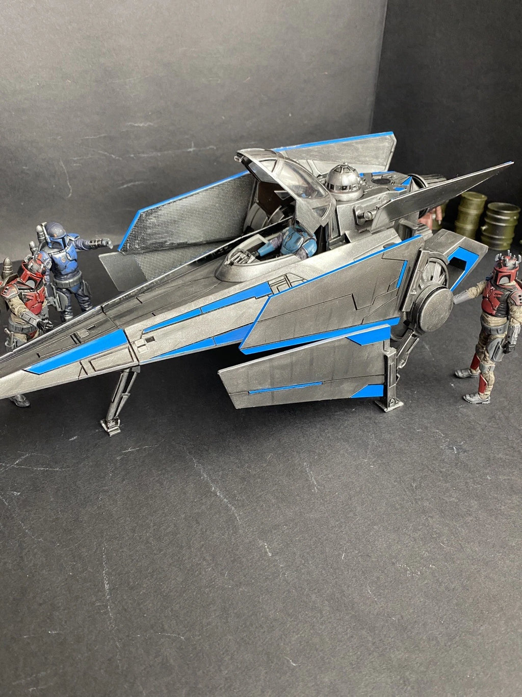 Star Wars V-Wing Interceptor — Blue Sith Maul Shadow Lord refit collectible
