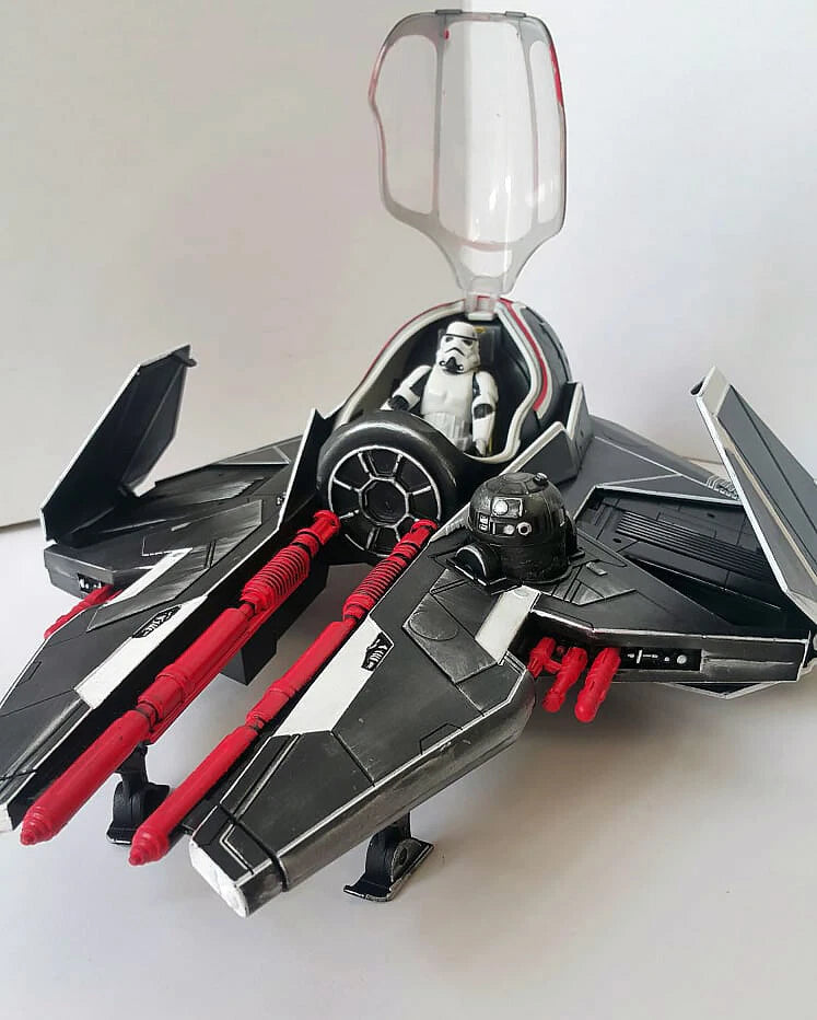 Red Talon — Custom Imperial Interceptor Starfighter Hand-Painted collectible - view 11