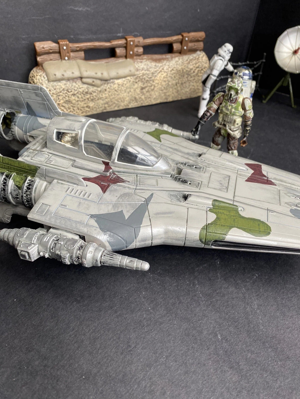 A-Wing “Hunter’s Fang” –  Rebel Interceptor Kashyyyk Camo Starfighter Star Wars