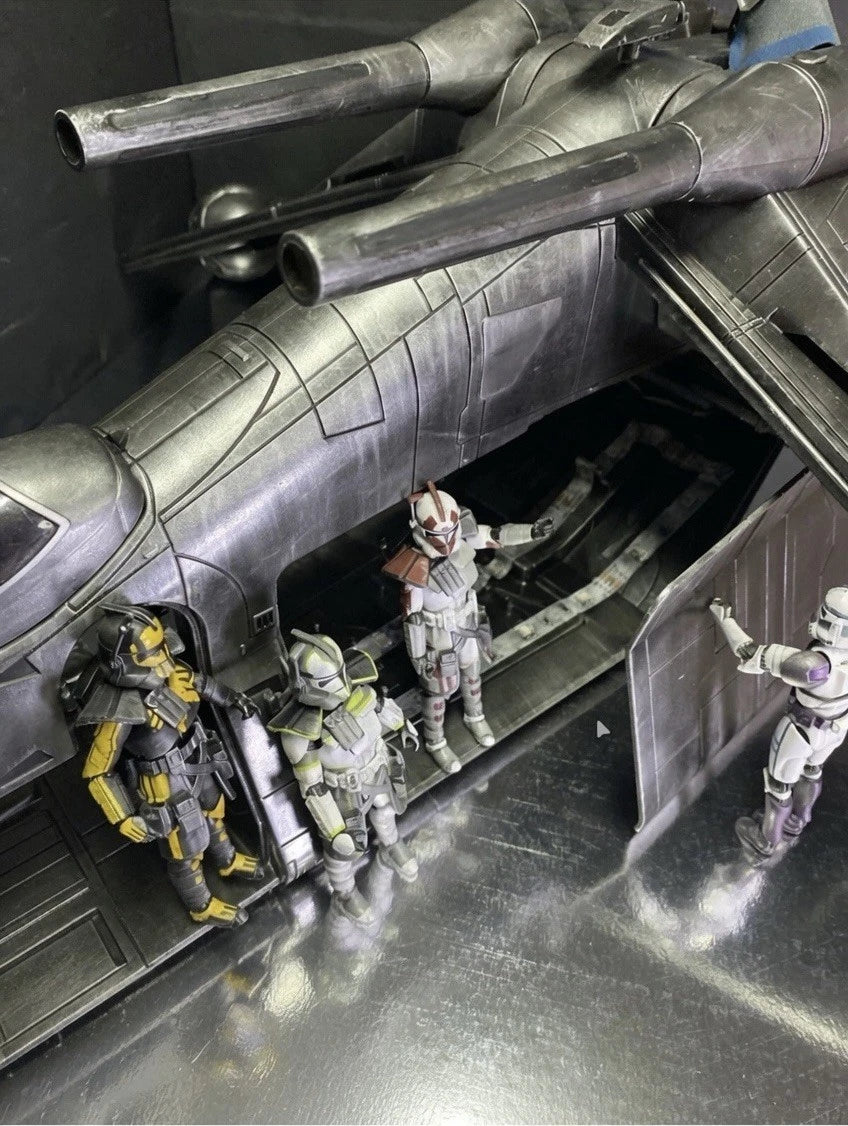 Star Wars Obsidian Gunship — Imperial Gunship Custom Hand-Painted vintage Kenner - view 12