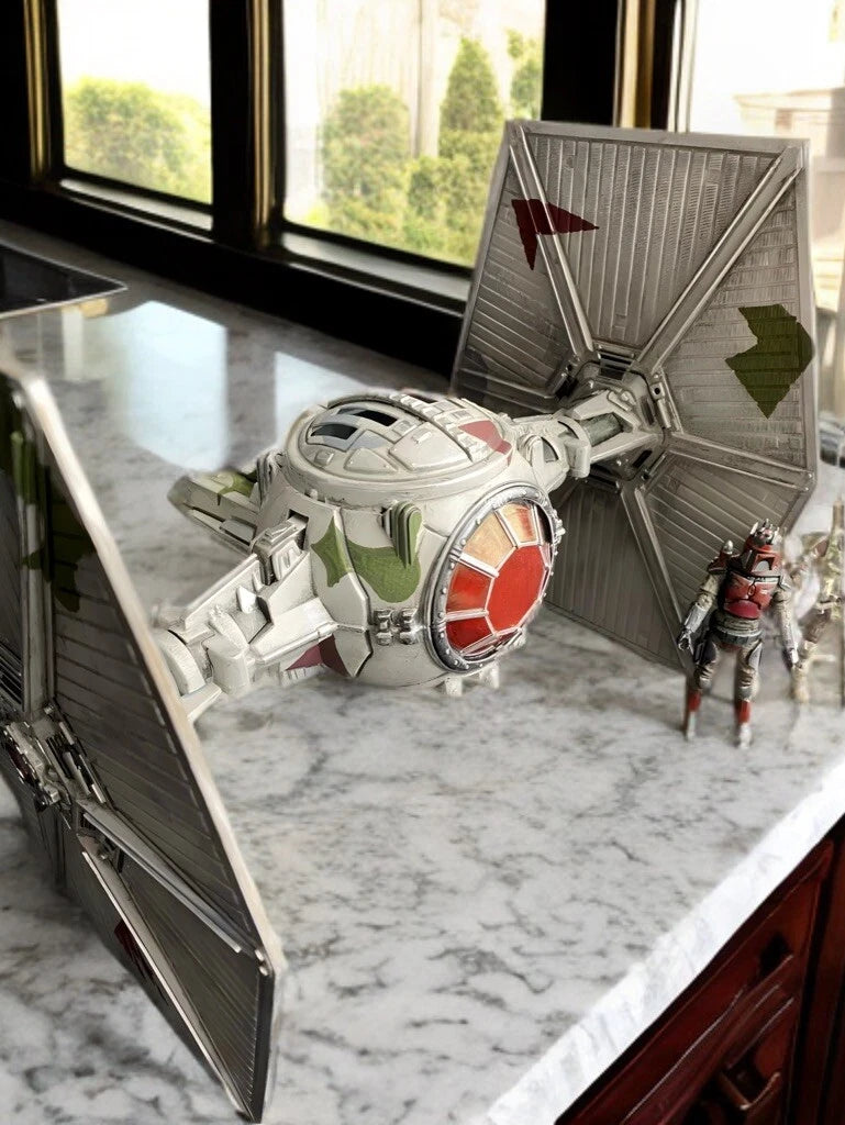 Star Wars Stormglass Sentry Winter-Theatre TIE Custom 1:18 Hand-Painted One-Off