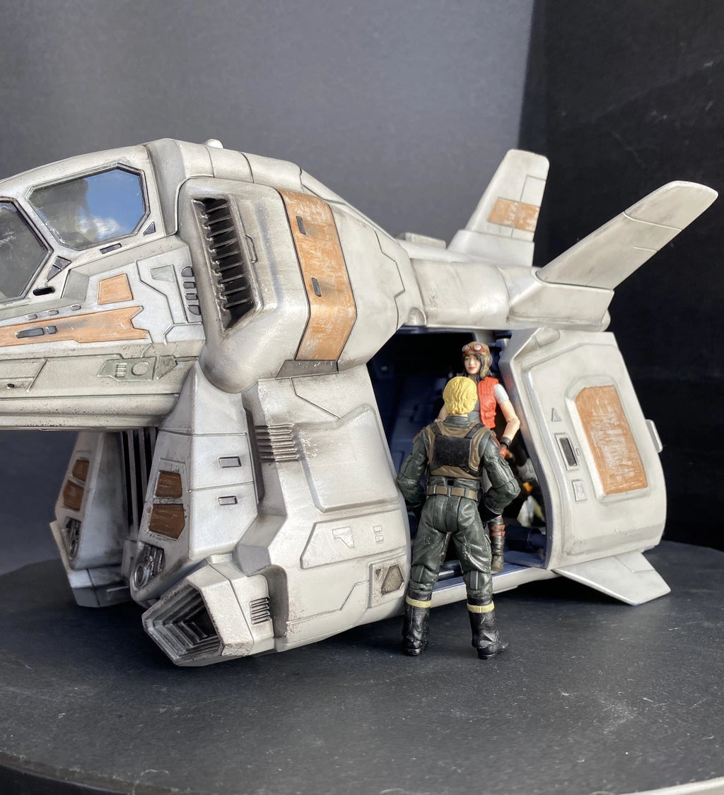 Star Wars DUSTWING K-71 Desert Rebel Shuttle — Custom Gunship w/ LED Light Kit