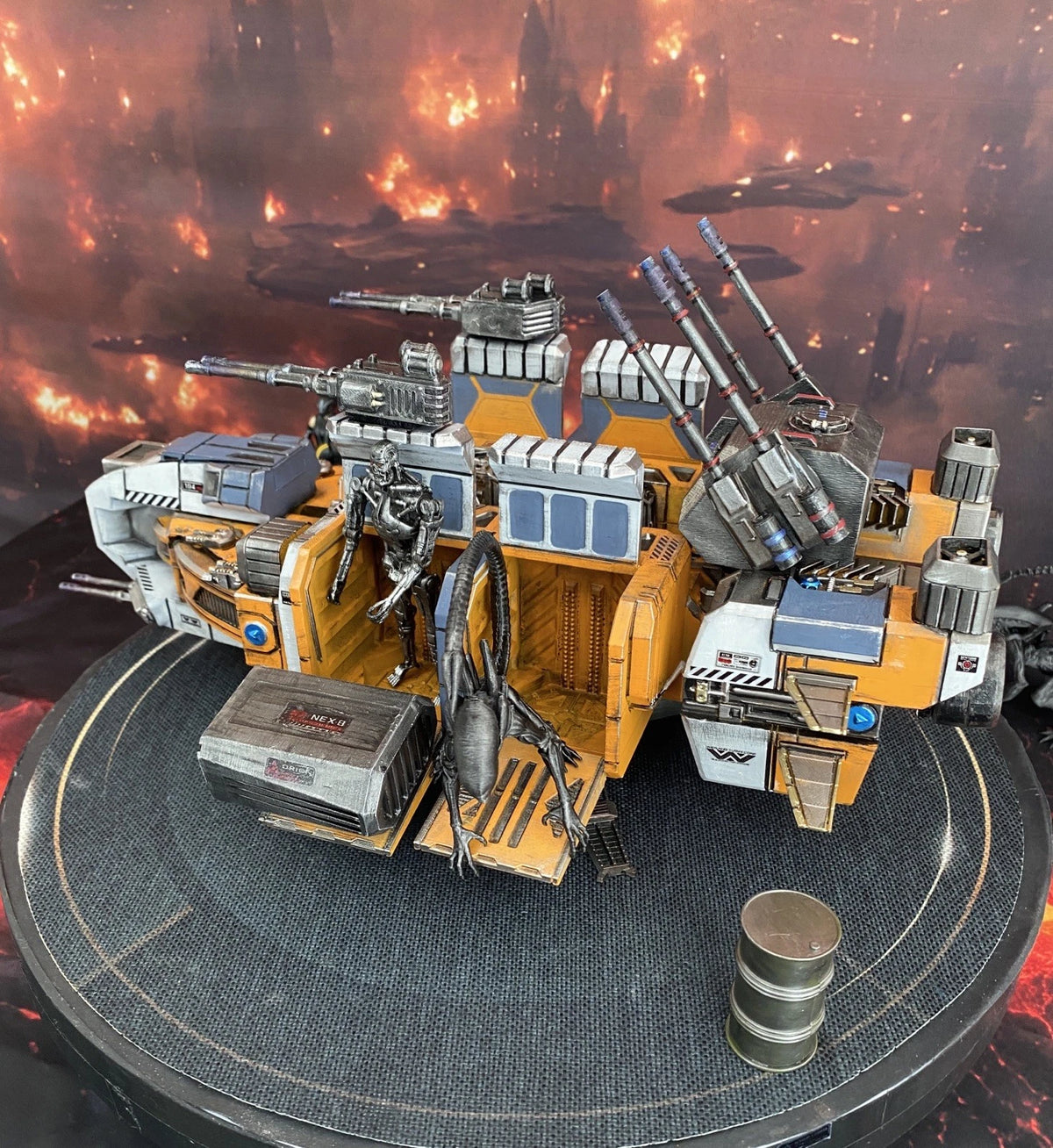 Aliens USCM NEX-8 Xeno Containment Dropship Diorama Romulus Vehicle Custom
