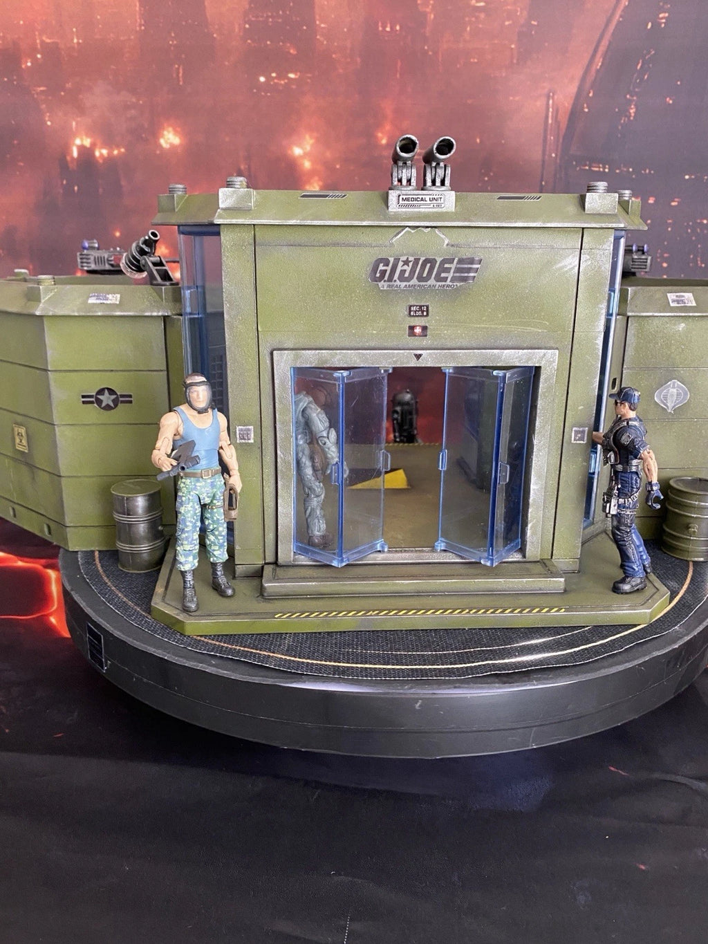 GI JOE COBRA Medical Lab Diorama 1:18 3.75 Collectible series Vintage Custom