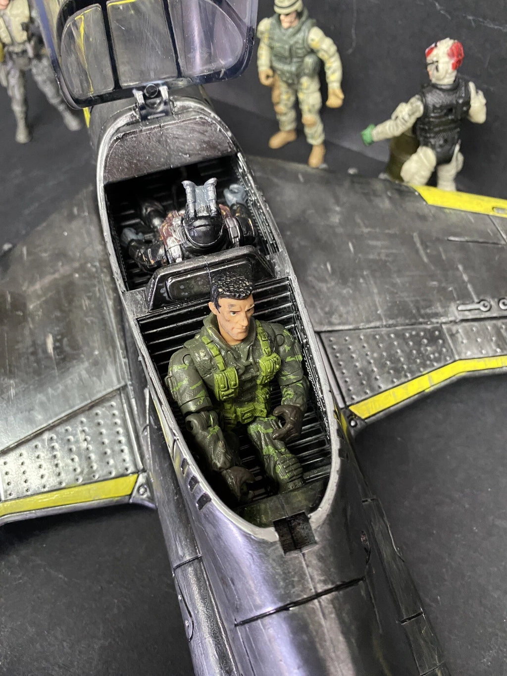 GI JOE COBRA Developmental Night Viper VX-9 Jet Fighter 1:18 handpainted Custom