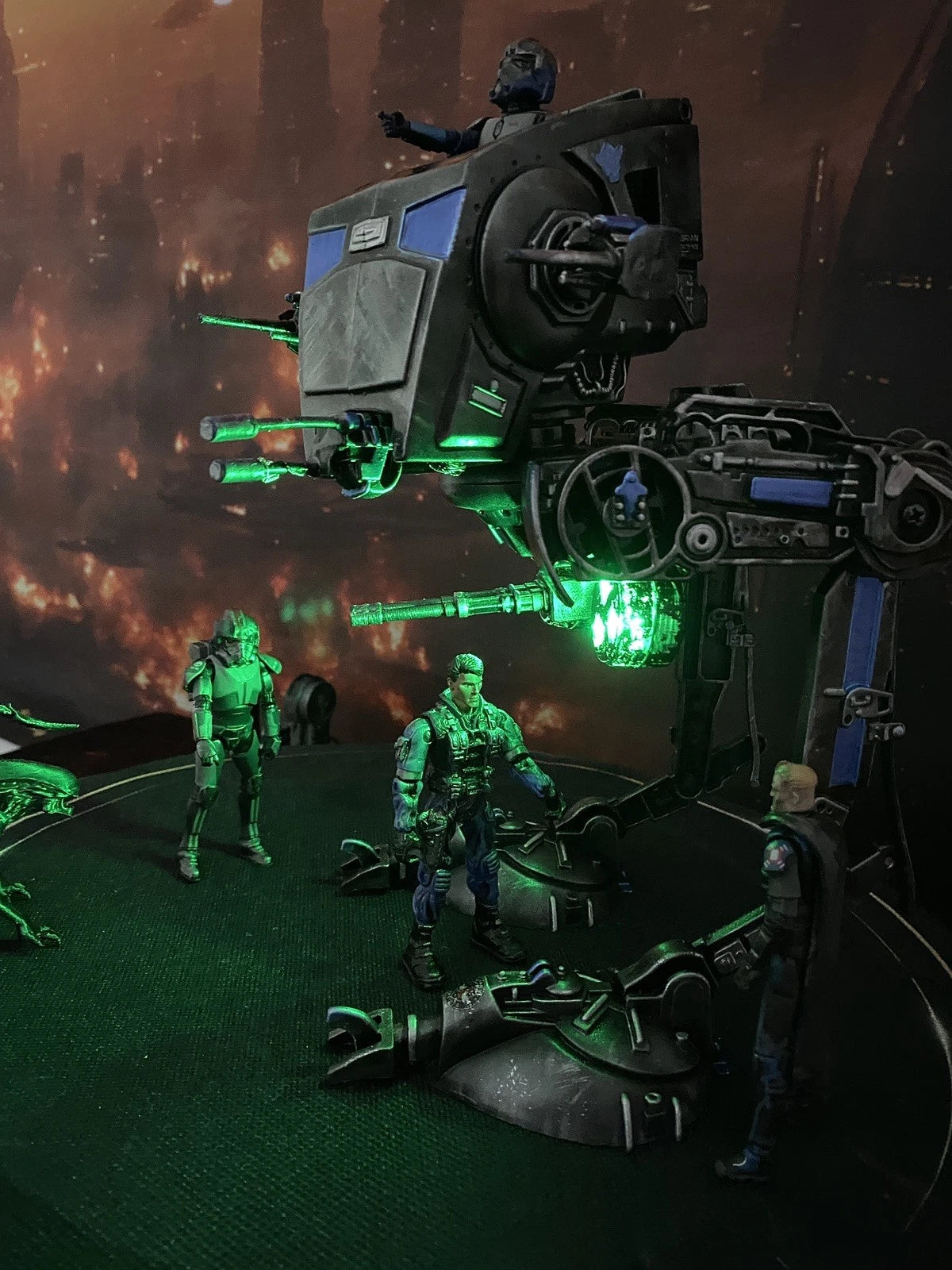 STAR WARS CUSTOM SHADOW TALON AT-ST COMMISSION HANDMADE VINTAGE KENNER COLLECTOR