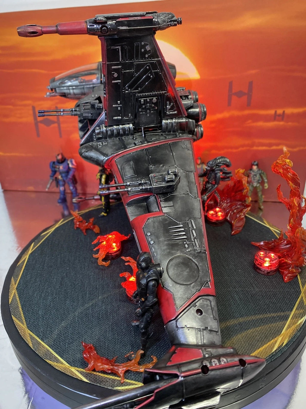 Sable Lancer — Custom Star Wars B-Wing Fighter Vintage Kenner Sith Jedi Custom