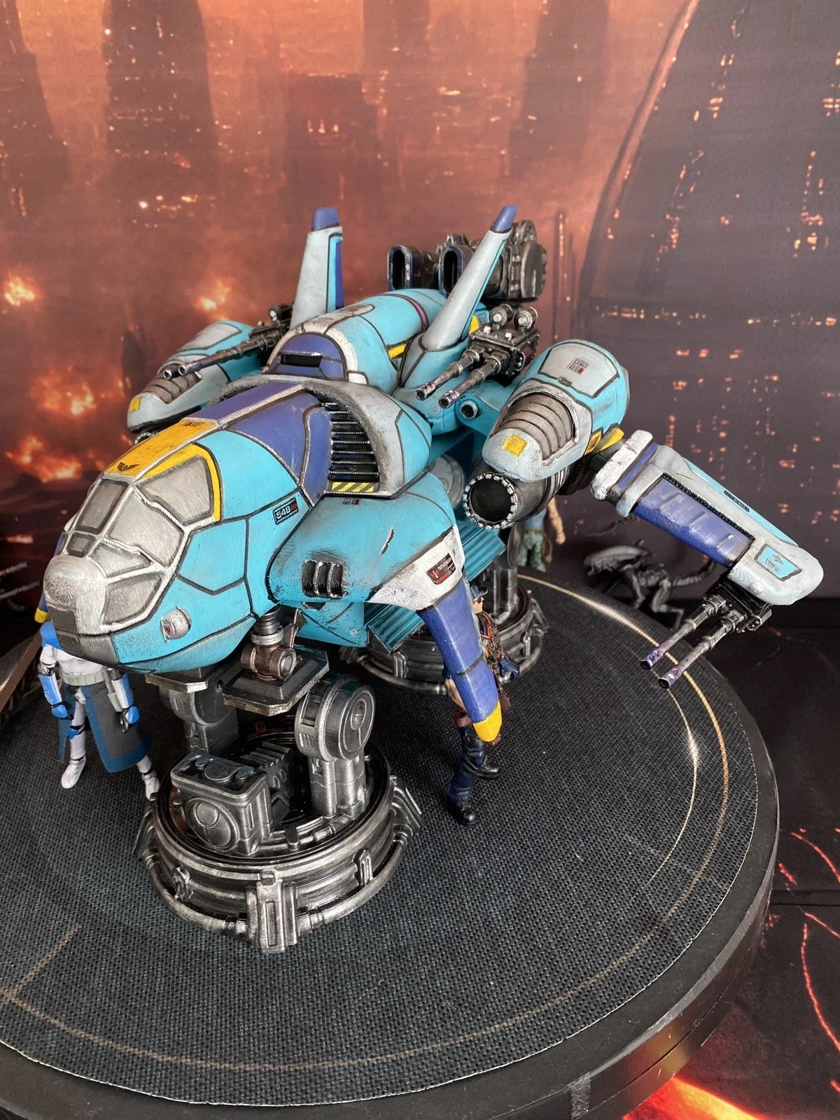 Tyrell Sector Interceptor K-410 | Custom Blade Runner Gunship vintage Diorama