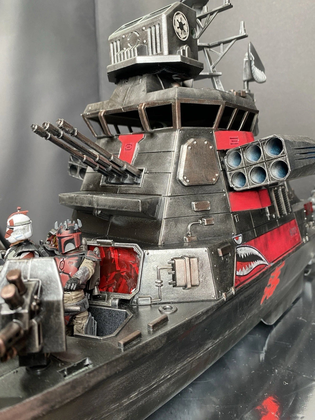 Imperial Harbour Defence Gunboat | Custom Mandalorian Star Wars Sith Diorama